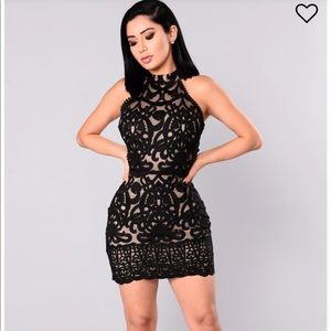 Black lace dress